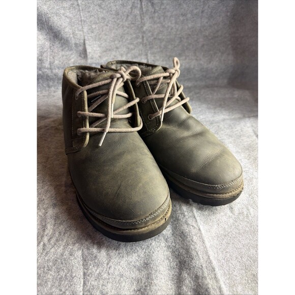 UGG Neumel Waterproof Grey Gray Leather Chukka Boots Men\'s 12 main image 12